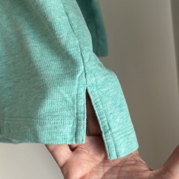 L.L.Bean Women’s Rugby Teal Hooded Pullover light weight sweatshirt sz M petite - Picture 9 of 12